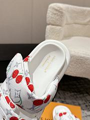 Kitlife Louis Vuitton Cherry White Monogram Pillow Flat Comfort Mule - 6