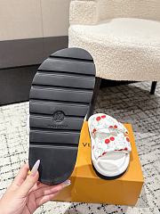 Kitlife Louis Vuitton Cherry White Monogram Pillow Flat Comfort Mule - 4