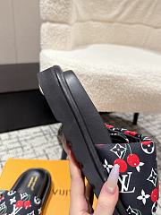Kitlife Lousi Vuitton Pool Pillow Comfort Cherry Black Monogram Slippers - 6
