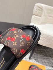 Kitlife Lousi Vuitton Pool Pillow Comfort Cherry Brown Monogram Slippers - 5