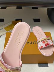 Kitlife Louis Vuitton X TM Lily Cherry Pendant Flat Mules Pink - 6