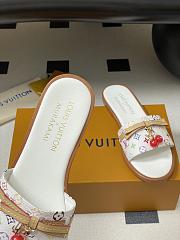 Kitlife Louis Vuitton X TM Lily Cherry Pendant Flat Mules White Multicolor - 4