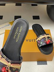 Kitlife Louis Vuitton X TM Lily Cherry Pendant Flat Mules Black Multicolor - 2