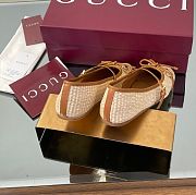 Kitlife Gucci Horsebit Woven Straw Ballet Flats - 4