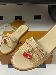 Kitlife Louis Vuitton x TM Lily Flat Mule Raffia Beige - 6