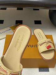 Kitlife Louis Vuitton x TM Lily Flat Mule Raffia Beige - 5