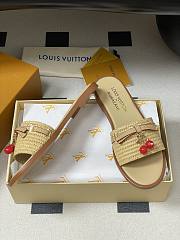Kitlife Louis Vuitton x TM Lily Flat Mule Raffia Beige - 4