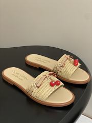 Kitlife Louis Vuitton x TM Lily Flat Mule Raffia Beige - 3