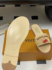 Kitlife Louis Vuitton x TM Lily Flat Mule Raffia Beige - 2