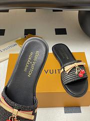 Kitlife Louis Vuitton x TM Lily Flat Mule Raffia Black - 4