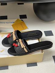 Kitlife Louis Vuitton x TM Lily Flat Mule Raffia Black - 2