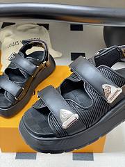 Kitlife Louis Vuitton Chameleon Black Sandals - 4