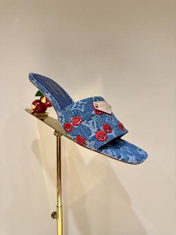 Kitlife Louis Vuitton X TM Lily Mules Dark Blue Denim