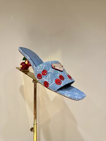 Kitlife Louis Vuitton X TM Lily Mules Light Blue Denim