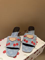 Kitlife Louis Vuitton X TM Lily Mules Light Blue Denim - 5