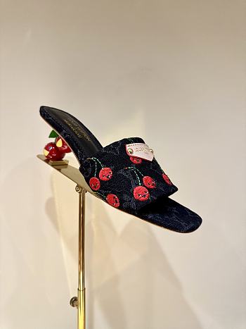 Kitlife Louis Vuitton X TM Lily Mules Black Denim
