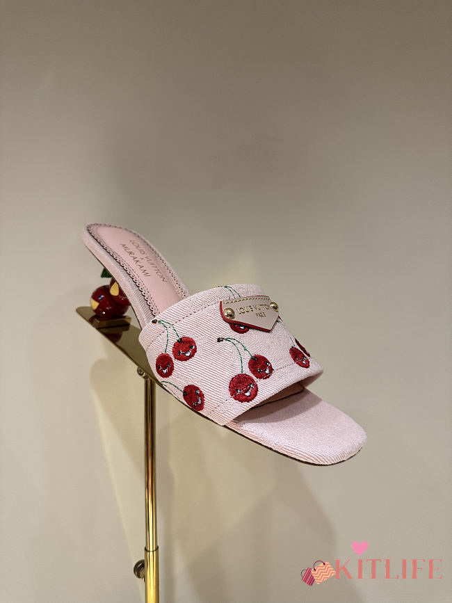 Kitlife Louis Vuitton X TM Lily Mules Dark Pink Denim - 1