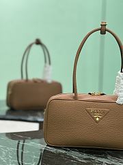 Kitlife Prada Medium Brown Leather Top-handle Bag 29×14×8.5cm - 4
