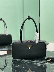 Kitlife Prada Medium Black Leather Top-handle Bag 29×14×8.5cm - 1