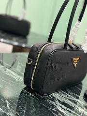 Kitlife Prada Medium Black Leather Top-handle Bag 29×14×8.5cm - 6