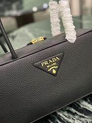 Kitlife Prada Medium Black Leather Top-handle Bag 29×14×8.5cm - 5