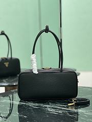 Kitlife Prada Medium Black Leather Top-handle Bag 29×14×8.5cm - 4