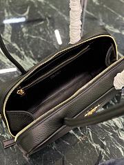 Kitlife Prada Medium Black Leather Top-handle Bag 29×14×8.5cm - 2