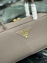 Kitlife Prada Medium Grey Leather Top-handle Bag 29×14×8.5cm - 6