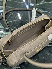 Kitlife Prada Medium Grey Leather Top-handle Bag 29×14×8.5cm - 5