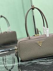 Kitlife Prada Medium Grey Leather Top-handle Bag 29×14×8.5cm - 3