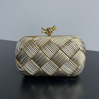 Kitlife Bottega Veneta Kont Evening Bag Gold and Silver 804532 20x12x5.5cm 