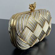Kitlife Bottega Veneta Kont Evening Bag Gold and Silver 804532 20x12x5.5cm  - 4