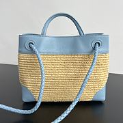 Kitlife Bottega Veneta Small Andiamo Blue & Natural 827478 25x20x10cm - 4