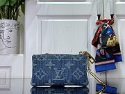 Kitlife Louis Vuitton Dark Blue Denim Key Pouch M82961 12x7x1.5cm - 6