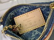 Kitlife Louis Vuitton Dark Blue Denim Key Pouch M82961 12x7x1.5cm - 4