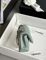 Kitlife Chanel Classic Mini Bag with Hook Lambskin Light Green 8x12.5x5cm - 6