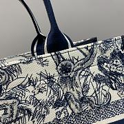 Kitlife Dior Book Tote Blue Toile De Jouy Reverse Embroidery 36x28x17.5cm - 4