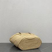 Kitlife Celine Classic Panier Medium Braided Triomphe In Raffia And Tan Calfskin 116982 30×14×33cm - 5