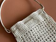 Kitlife Miu Miu White Woven Bag 5ND016 20x23cm - 4