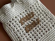 Kitlife Miu Miu White Woven Bag 5ND016 20x23cm - 2