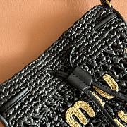 Kitlife Miu Miu Black Woven Bag 5ND016 20x23cm - 4