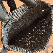 Kitlife Miu Miu Black Woven Bag 5ND016 20x23cm - 3