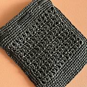 Kitlife Miu Miu Black Woven Bag 5ND016 20x23cm - 2
