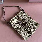 Kitlife Miu Miu Beige Woven Bag 5ND016 20x23cm - 1