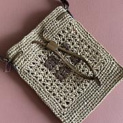 Kitlife Miu Miu Beige Woven Bag 5ND016 20x23cm - 4