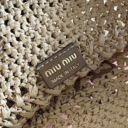 Kitlife Miu Miu Beige Woven Bag 5ND016 20x23cm - 3