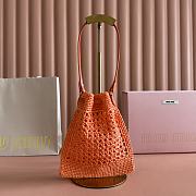 Kitlife Miu Miu Orange Woven Bag 5ND016 20x23cm - 5