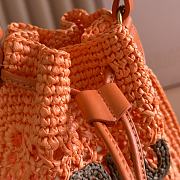 Kitlife Miu Miu Orange Woven Bag 5ND016 20x23cm - 3