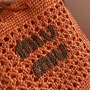 Kitlife Miu Miu Orange Woven Bag 5ND016 20x23cm - 2