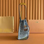 Kitlife Miu Miu Blue Woven Bag 5ND016 20x23cm - 6